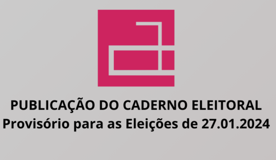 CADERNO ELEITORAL Provisório para as Eleições de 27.01.2024